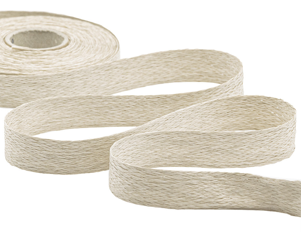 carta intrecciata 25 mm bianco naturale