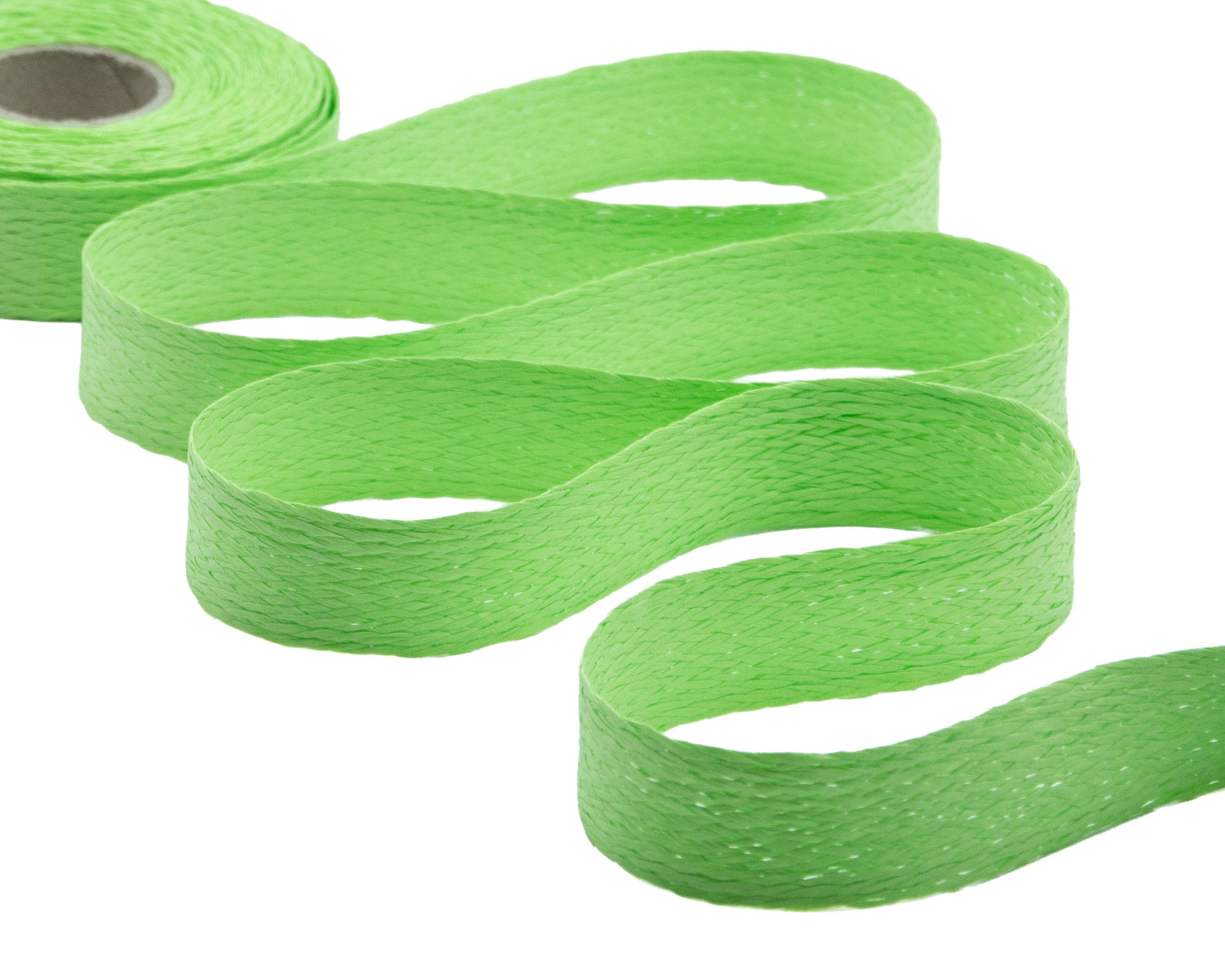 carta intrecciata 25 mm verde mela