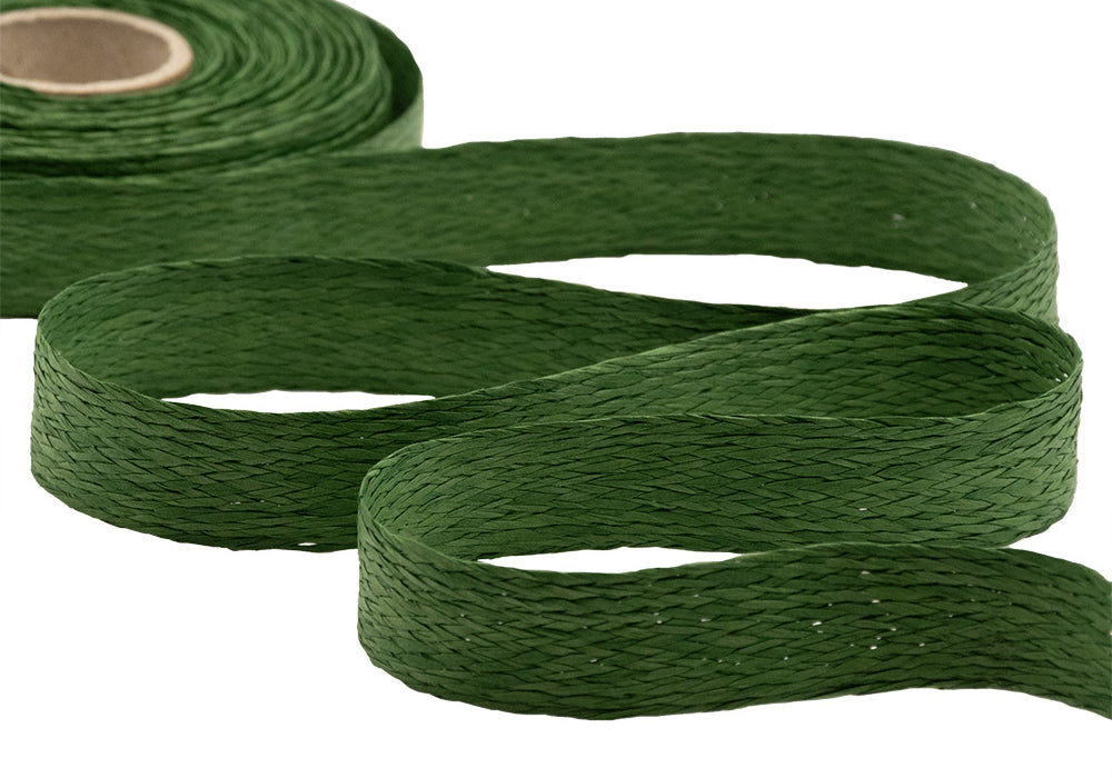 carta intrecciata 25 mm verde inglese