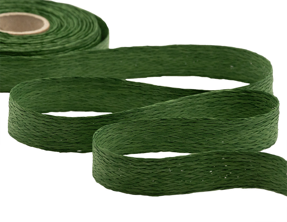 carta intrecciata 25 mm verde inglese