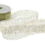 rete con lino 25 mm oro