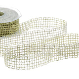 rete con lino 25 mm oro