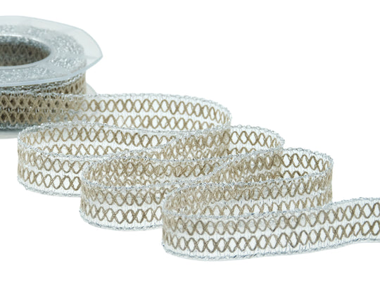 Rete Lino 25 mm Argento