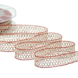 Filet en Lin 25 MM Rouge