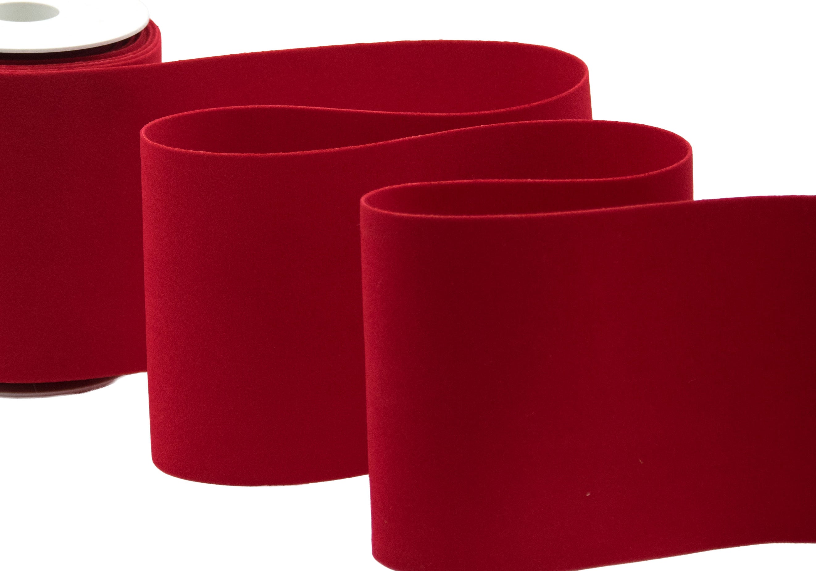 velluto doppio 100 mm rosso