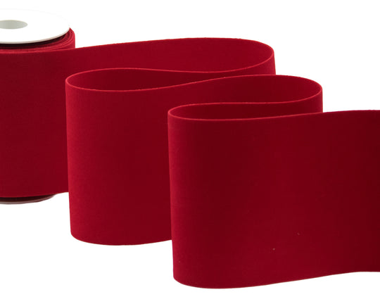 velluto doppio 100 mm rosso