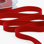 velluto doppio 15 mm rosso