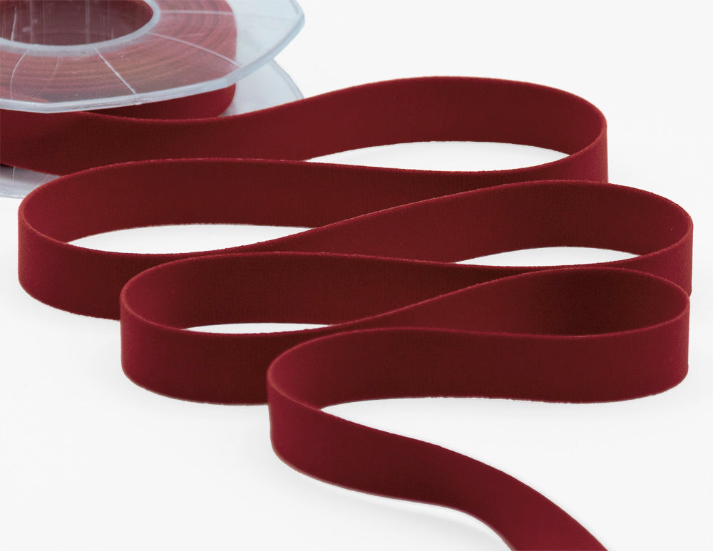 velluto doppio 15 mm bordeaux scuro