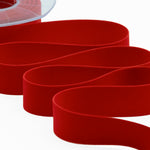 velluto doppio 25 mm rosso