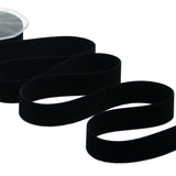 velluto doppio 25 mm nero
