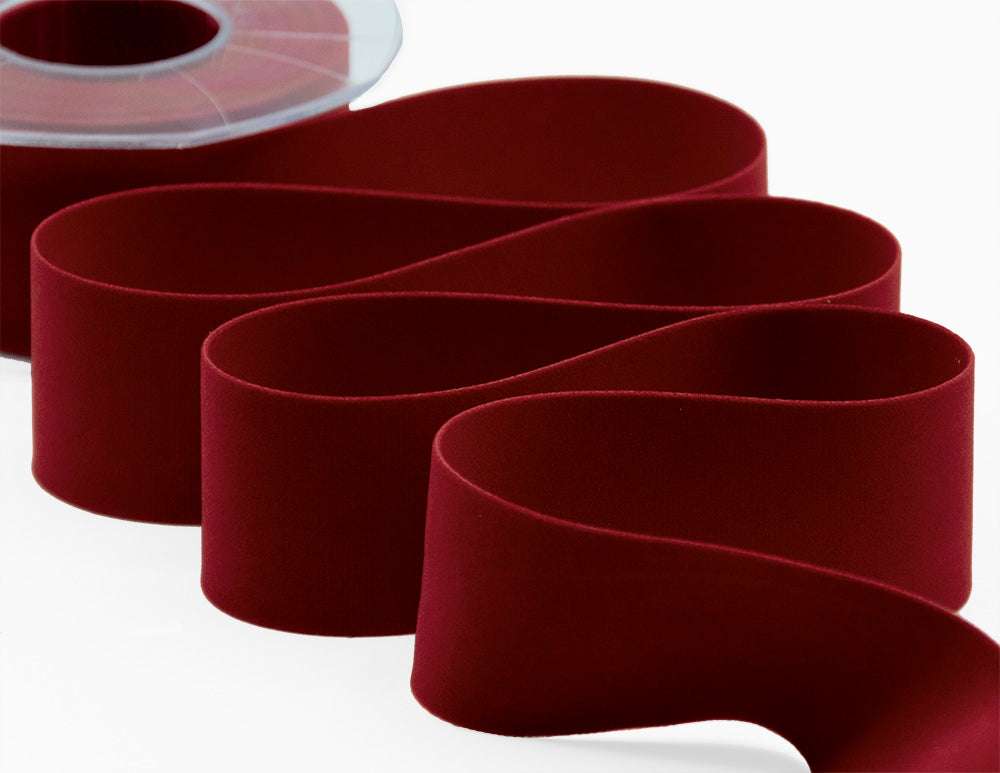 velluto doppio 40 mm bordeaux scuro