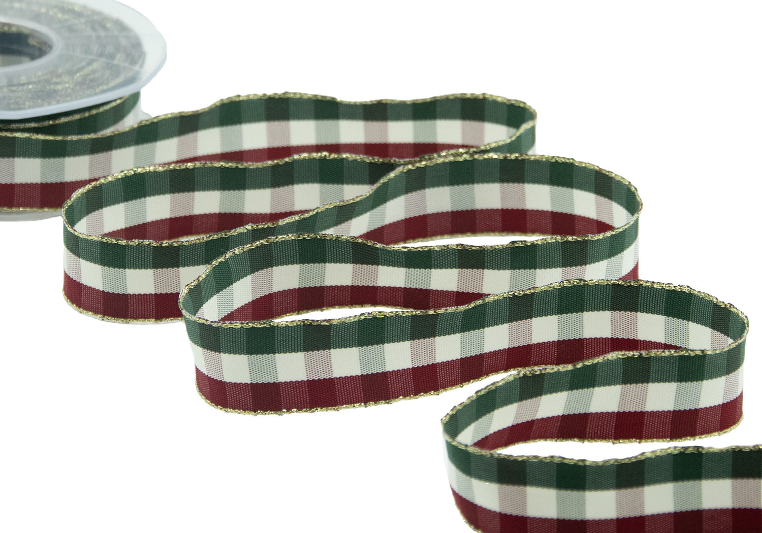 scozzese verde e rosso 25 mm oro