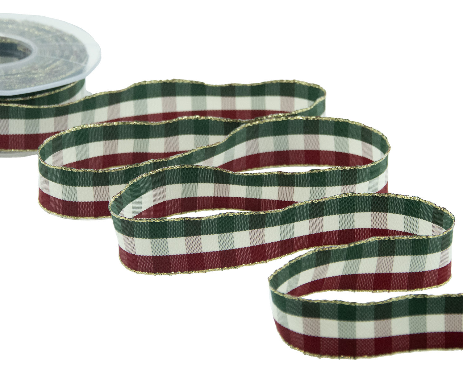 scozzese verde e rosso 25 mm oro