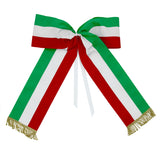 Fiocco tricolore con frange oro