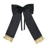 Fiocco nero con frange oro - piccolo