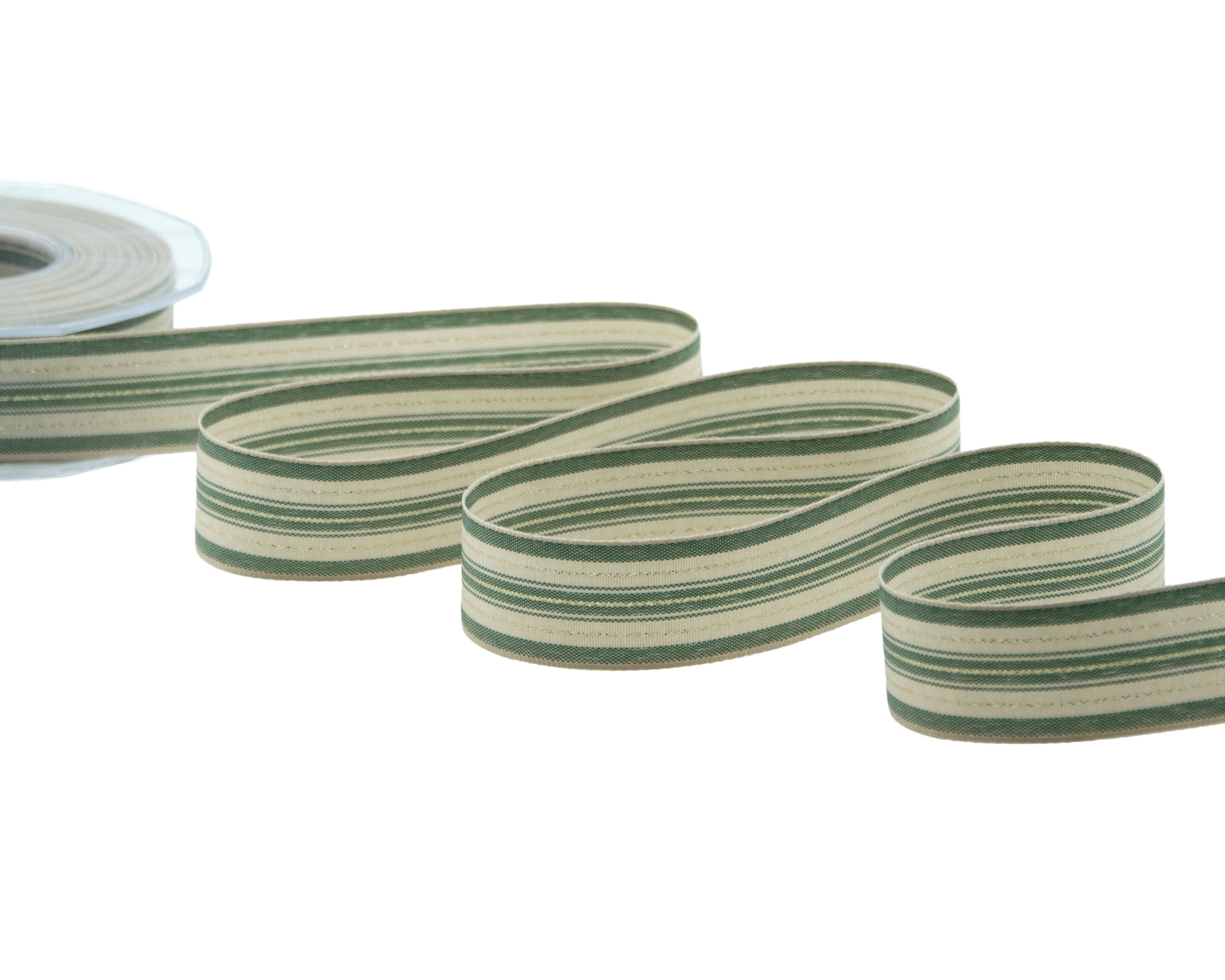 stripe rigato 25 mm verde inglese