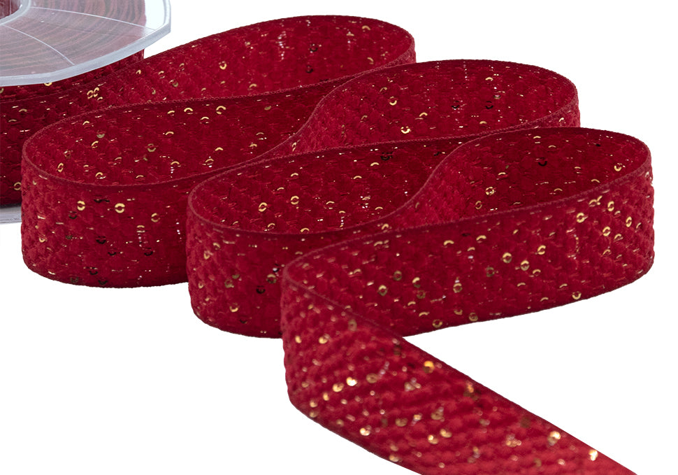 paillettes 25 mm rosso