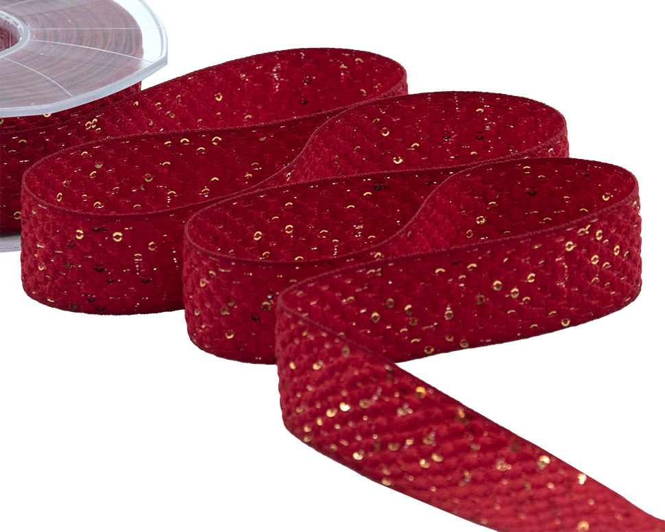 paillettes 25 mm rosso