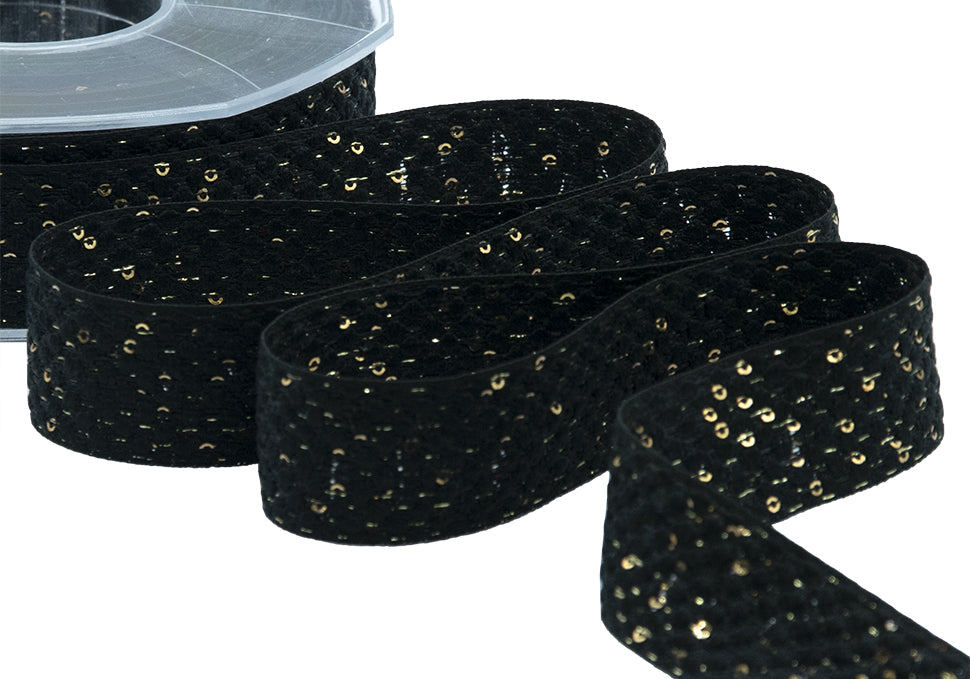 paillettes 25 mm nero