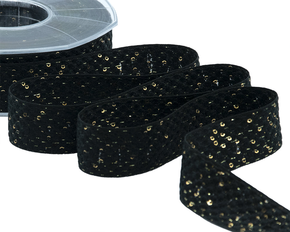 paillettes 25 mm nero