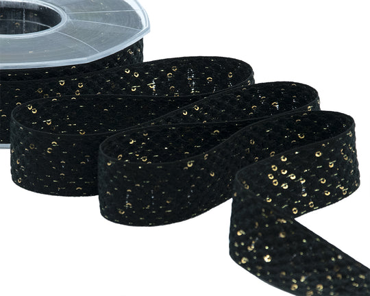 paillettes 25 mm nero