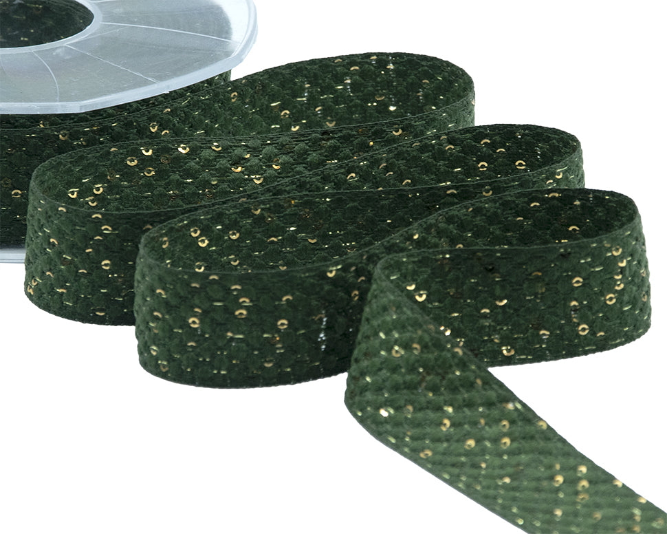 paillettes 25 mm verde inglese