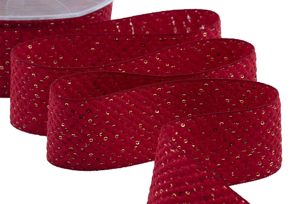 paillettes 40 mm rosso