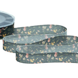 Crêpe Effetto Seta 15 mm Giardino Segreto Nero
