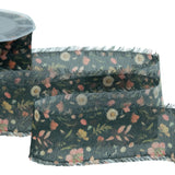 Crêpe Effetto Seta 40 mm Giardino Segreto Nero