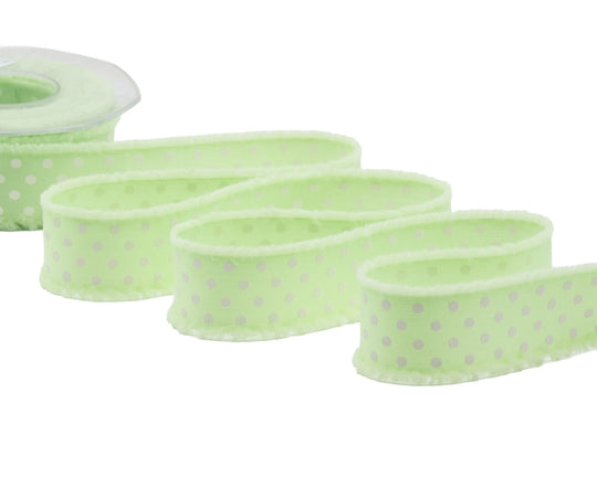 Serig frangé. 38 mm vert pomme clair