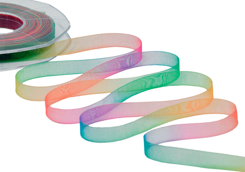 organza sfumata 10 mm stampa arcobaleno
