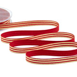 Policotone 10 mm Rigato Imperiale Oro su Rosso