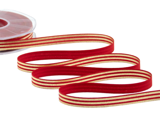 Policotone 10 mm Rigato Imperiale Oro su Rosso