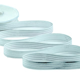 Policotone 15 mm Rigato Imperiale Argento su Bianco Naturale