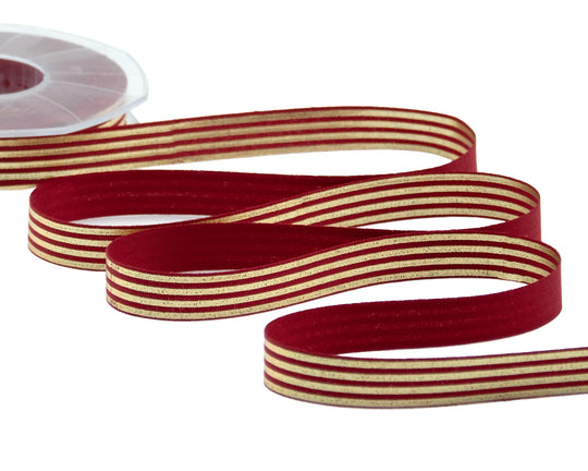 Policotone 15 mm Rigato Imperiale Oro su Amaranto