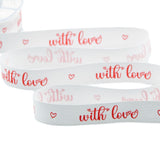 Polycoton 15 mm With Love Blanc