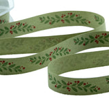 Polycotton 15 mm Sage Green Leaves