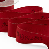 Polycotton Lurex edges 40 mm Red Greetings print