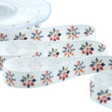 Raso Seta 15 mm Stampa Natale Fiaba Blu