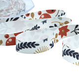 Raso Seta 15 mm Stampa Natale Bacche