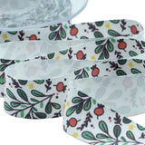 Raso Seta 25 mm Stampa Natale Vischio