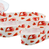 Motif cœur en satin de soie imprimé 25 mm