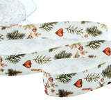 Raso Seta 25 mm Stampa Natale Vintage Bianco
