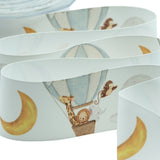 Silk Satin 40 mm Balloon Zoo Print Blue