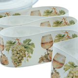 Raso Seta 40 mm Stampa Vino Bianco