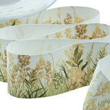 Satin de soie 40 mm avec imprimé herbe