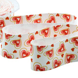 Motif cœur en satin de soie imprimé 40 mm