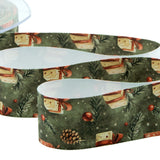 Paquets d'imprimés de Noël vintage en satin de soie 40 mm