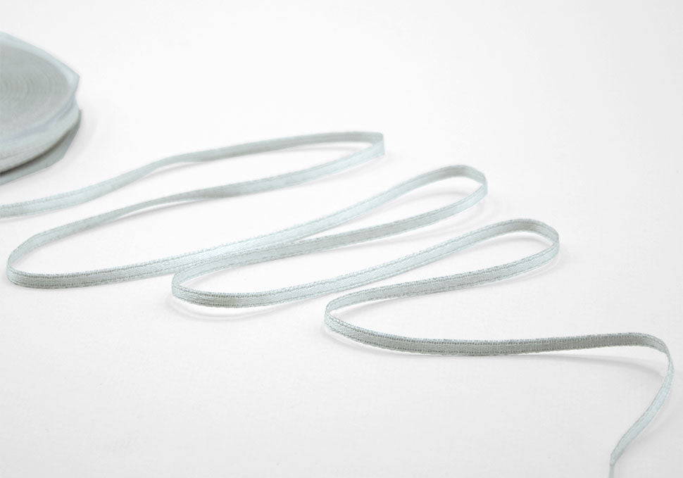 doppio raso lamè 3 mm argento