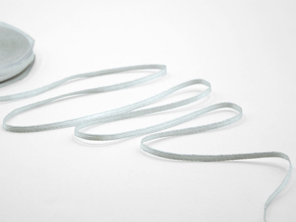 doppio raso lamè 3 mm argento